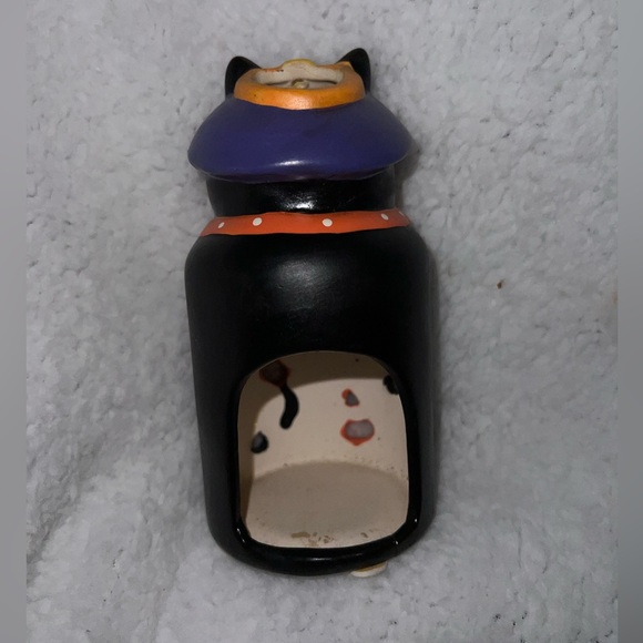 VINTAGE BLACK CAT CANDLE HOLDER - Picture 2 of 3